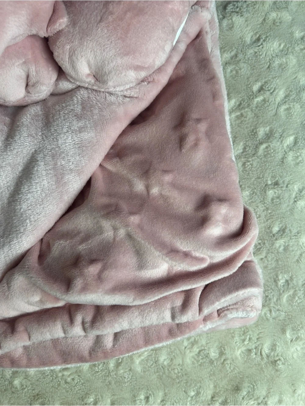 Huggable Friends Pink Star Rose Baby Blanket Travel Pillow SL Home Fashions